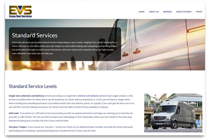 Driver and van services in Essex