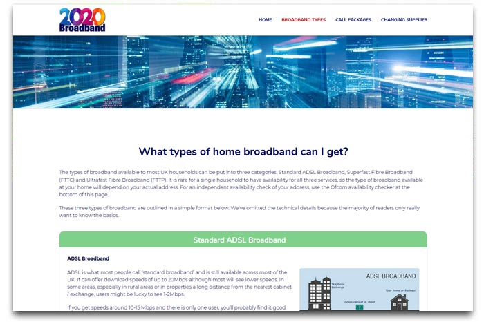 2020 Broadband for home broadband