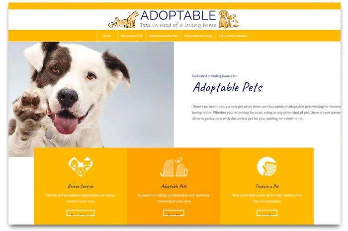 Adoptable - helping UK pet adoption